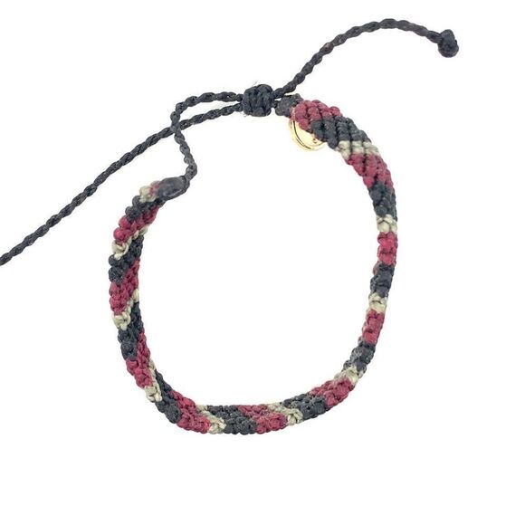 COPY - Pura Vida Black/Red/Gray Braid Bracelet - Picture 3 of 3